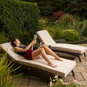 Cairo Rattan Sun Lounger Garden Set with Coffee Table