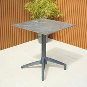 Gemini 70cm x 70cm Square Folding Table Dark Marble