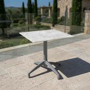 Gemini 70cm x 70cm Square Folding Table Light Marble image
