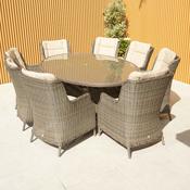 Boston 8 Seater Oval Rattan Garden Furniture Set