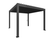 Biohort Adjustable Bio-Climatic Pergola - Metallic Dark Grey - 3.5m x 3.5m image