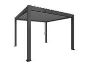 Biohort Adjustable Bio-Climatic Pergola - Metallic Dark Grey X Metallic Silver - 3.5m x 3.5m