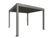 Biohort Adjustable Bio-Climatic Pergola - Metallic Quartz Grey - 3.5m x 3.5m image