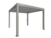 Biohort Adjustable Bio-Climatic Pergola - Metallic Quartz Grey X Metallic Silver - 3.5m x 3.5m