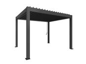 Biohort Adjustable Bio-Climatic Pergola - Metallic Dark Grey - 3.5m x 3m image