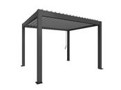 Biohort Adjustable Bio-Climatic Pergola - Metallic Dark Grey X Metallic Silver - 3.5m x 3m image