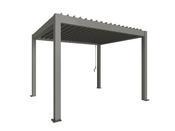 Biohort Adjustable Bio-Climatic Pergola - Metallic Quartz Grey - 3.5m x 3m image