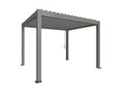 Biohort Adjustable Bio-Climatic Pergola - Metallic Quartz Grey X Metallic Silver - 3.5m x 3m