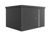 Garden Shed - Neo - Metallic Dark Grey - 3D - 348cm x 292cm x 222cm - Standard Door