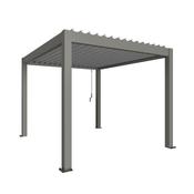 Biohort Adjustable Bio-Climatic Pergola - Metallic Quartz Grey X Metallic Silver - 3m x 3.5m