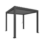 Biohort Adjustable Bio-Climatic Pergola - Metallic Dark Grey X Metallic Silver - 3m x 3m