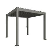 Biohort Adjustable Bio-Climatic Pergola - Metallic Quartz Grey - 3m x 3m image