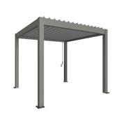 Biohort Adjustable Bio-Climatic Pergola - Metallic Quartz Grey X Metallic Silver - 3m x 3m