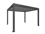 Biohort Adjustable Bio-Climatic Pergola - Metallic Dark Grey X Metallic Silver - 4m x 3.5m