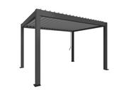Biohort Adjustable Bio-Climatic Pergola - Metallic Dark Grey X Metallic Silver - 4m x 3m