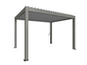 Biohort Adjustable Bio-Climatic Pergola - Metallic Quartz Grey X Metallic Silver - 4m x 3m