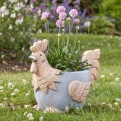 Woodstone Blue Rooster Planter image