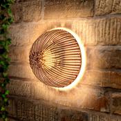 40cm Cerchio Sesame Rattan Wall Lamp image