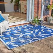 Alfresco Mats - Blue BeeLeaves - 180cm x 240cm