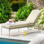 Capri Cast Aluminium Sun Lounger with Cushion - Beige image