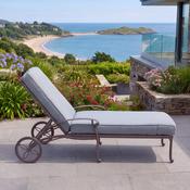 Hartman Capri Antique Grey Lounger with Cushion image