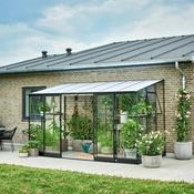 Halls Qube Lean-To Greenhouse - 612 - 6ft x 12ft