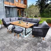 Hartman Eden Rectangular Casual Dining Set - Carbon / Noir / Acacia
