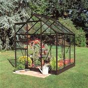 Halls Popular Greenhouse - Black - Horticultural - 66 - 6ft x 6ft