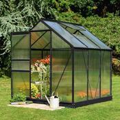 Halls Popular Greenhouse - Black - Polycarbonate - 66 - 6ft x 6ft