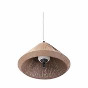 Faro Saigon Out Grey &amp; Brown Pendant Cone Lamp T70 - 15W