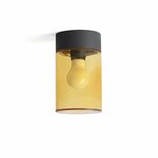 Faro Kila Dark Grey &amp; Amber Ceiling Lamp - 15W