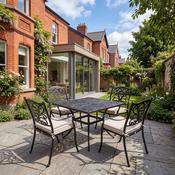 Sapphire 4 Seat Square Cast Aluminium Set in Bronze