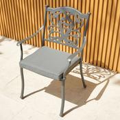 Hampshire Cast Aluminium Garden Chair - Grey