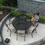 Hampshire 6 Seater Round Cast Aluminium Set in Bronze