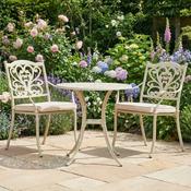 Sapphire Hampshire Cast Aluminium Round Bistro Set in Sahara