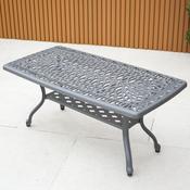 Sapphire Rectangular Cast Aluminium Outdoor Coffee Table - Grey