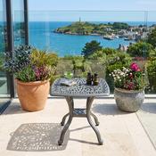 Sapphire Cast Aluminium Outdoor Side Table - Grey