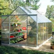 Halls Magnum Greenhouse - Silver - 814 - 8ft x 14ft - Polycarbonate