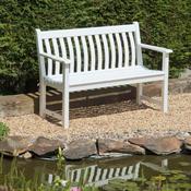 Alexander Rose New England 4 Foot White Broadfield Garden Bench
