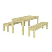 The Kilkenny 6ft Sturdy Wooden Picnic Table with 2 Benches