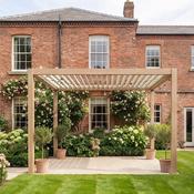 Olympus Ares 3m x 4m Pergola - Woodgrain &amp; White image