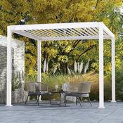 Mirador Ares Louvered Roof Pergola - Eggshell White 3m x 3m image