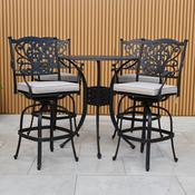 Amalfi 4 Seater Bar Set With Hampshire Bar Stool in Bronze
