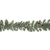 9 ft (270 cm) Frosted Glacier Christmas Garland – 175 Tips &amp; 7 Pine Cones image