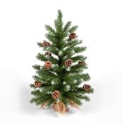 2 ft (60 cm) Mini Frosted Norway Tabletop Christmas Tree – 72 Tips