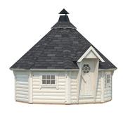 Eva 11.4m Wooden BBQ Gazebo Hut including BBQ image