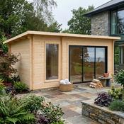 Sanna Deluxe 2.4m x 5.2m Wooden Sauna with 6KW Narvi Heater