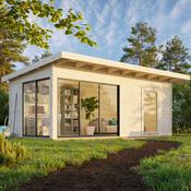 Andrea 17.1sqm Slide Plus Garden Room / Garden Office with Double Toughened Glass image