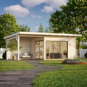 Andrea 11.2sqm + 7.9sqm Slide Plus Garden Room / Garden Office with Double Toughened Glass image