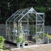 Halls ICON 6 Greenhouse - 3.7m² - 6ft x 6ft - Horticultural - Silver